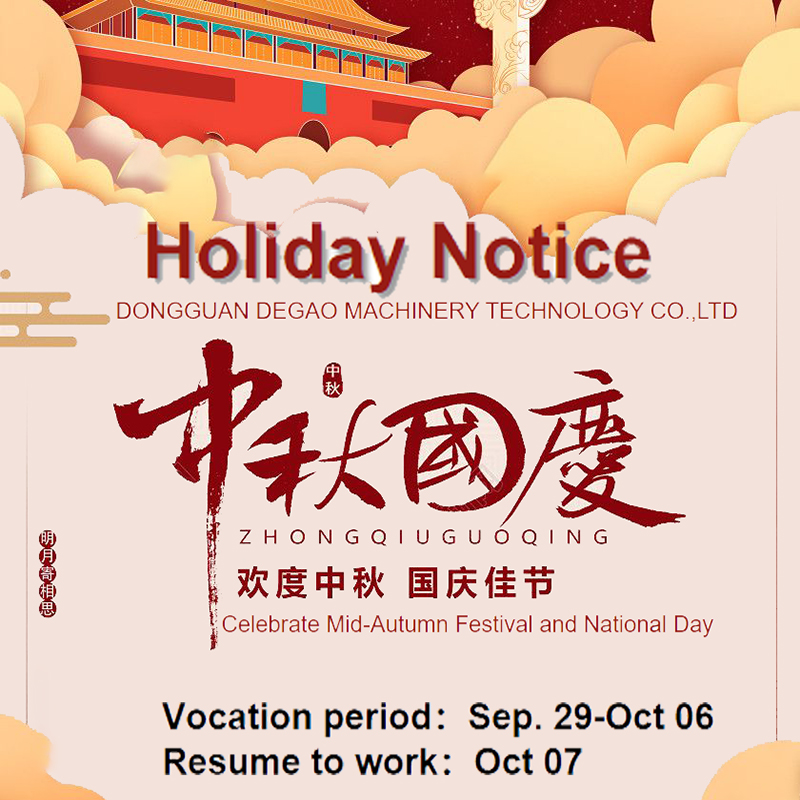 Polovinu podzimu a oznámení o dvojité dovolené National Day